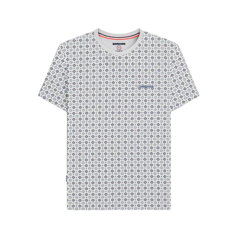 Lambretta Lambretta Men's SS25 Geometric T-Shirt in White - 1