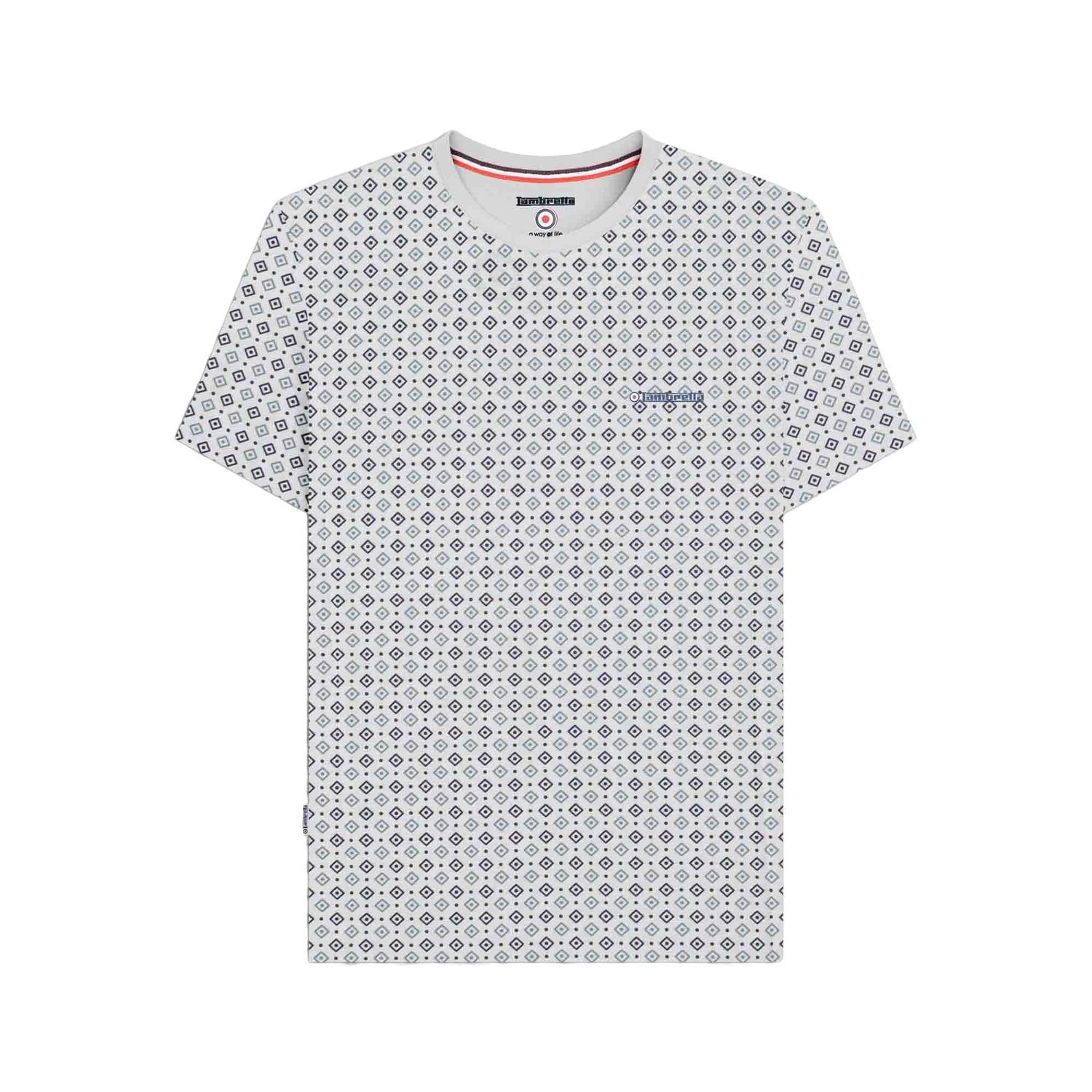 Lambretta Lambretta Men's SS25 Geometric T-Shirt in White - 3