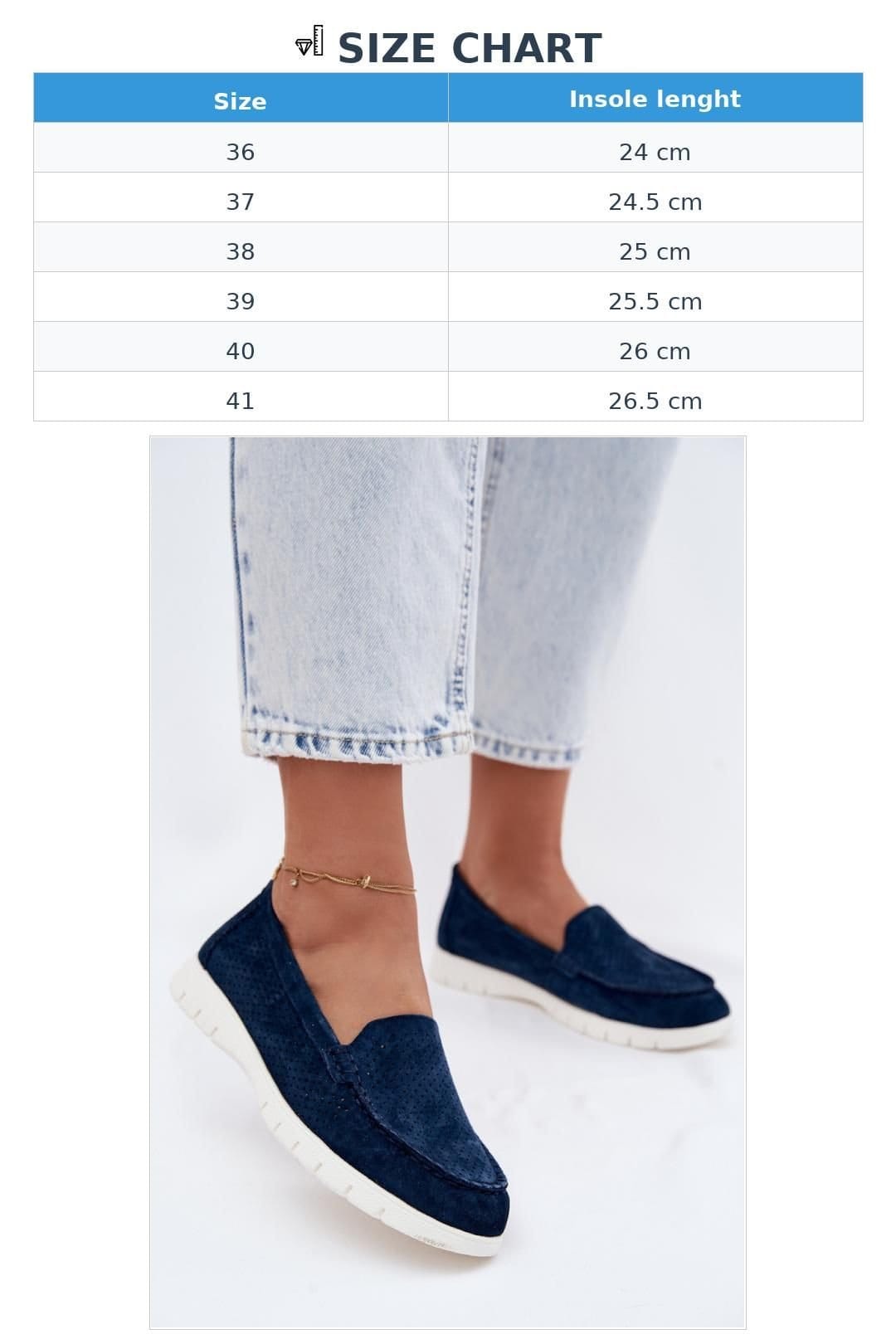 Love Lace Love Lace Women's Vinceza Suede Perforated Moccasins with Cushioned Insole in Blue - 4