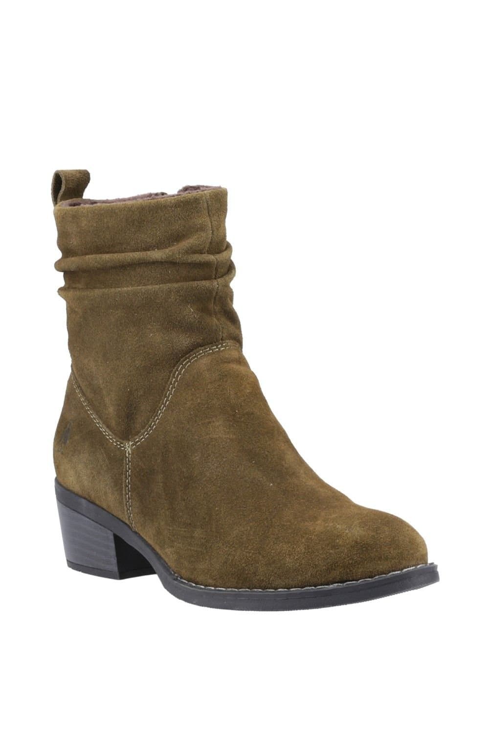 Hush Puppies Hush Puppies Khaki Suede Ruche Boot