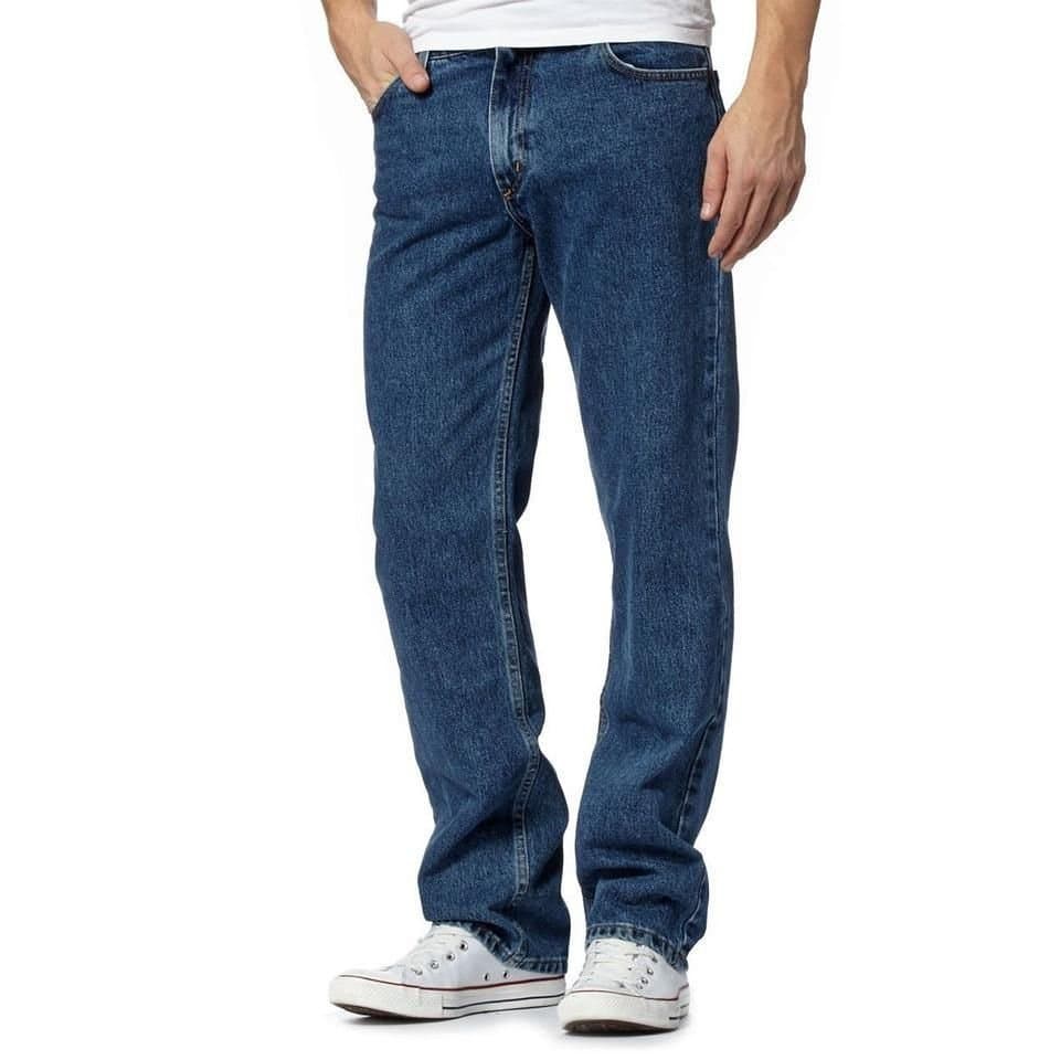 Cotton Works Cotton Works Dark Blue Straight Fit Denim Jeans