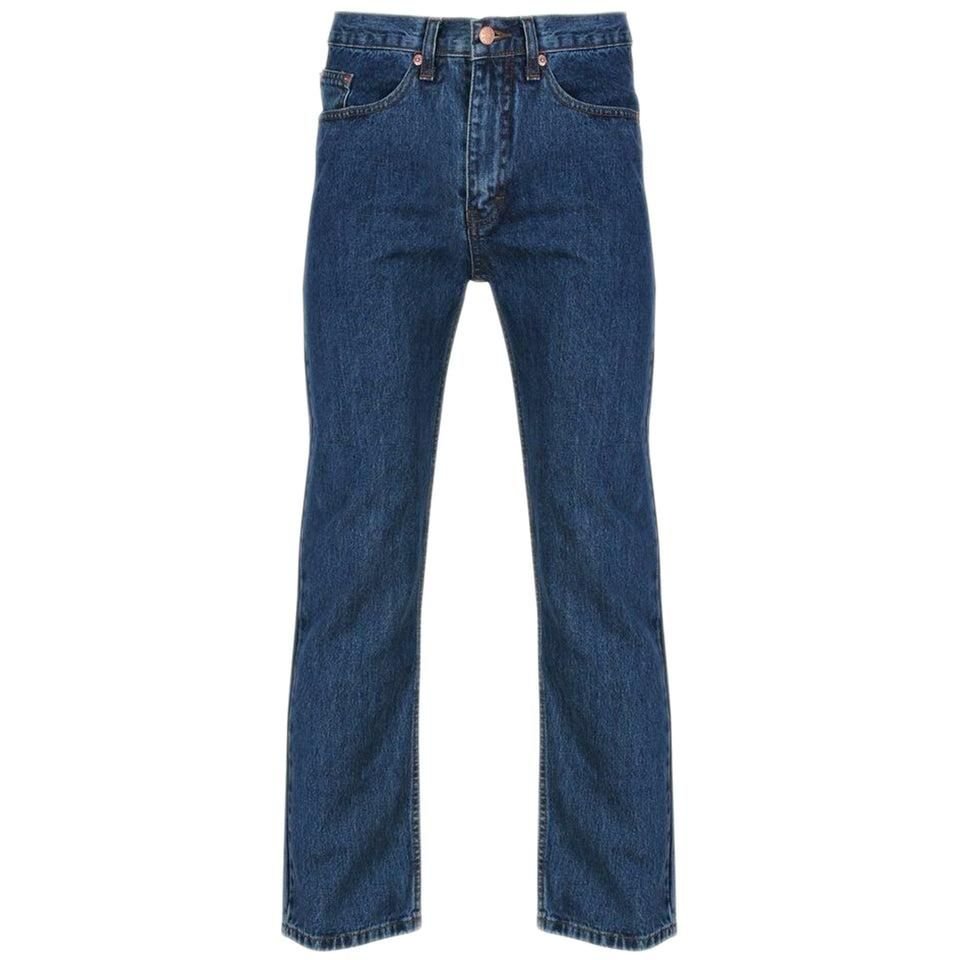 Cotton Works Cotton Works Men's Cotton Comfort Straight Fit Classic Denim Jeans in Dark Blue - 2