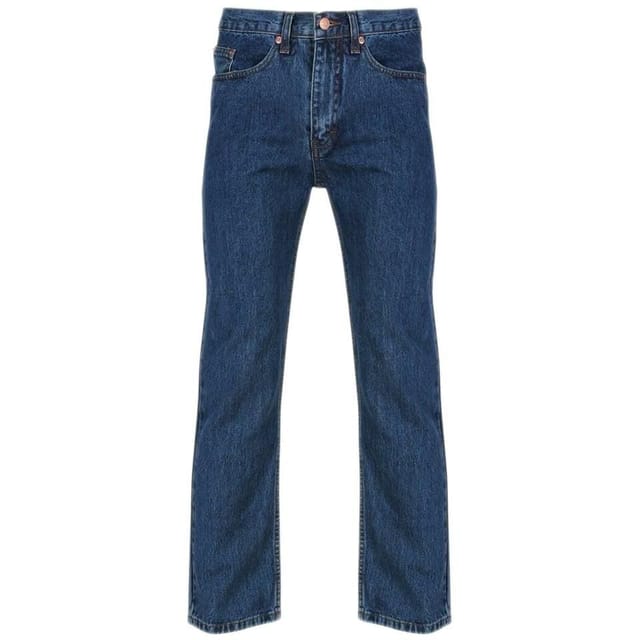 Cotton Works Cotton Works Men's Cotton Comfort Straight Fit Classic Denim Jeans in Dark Blue - 2