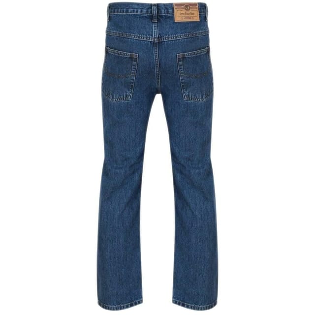 Cotton Works Cotton Works Men's Cotton Comfort Straight Fit Classic Denim Jeans in Dark Blue - 3