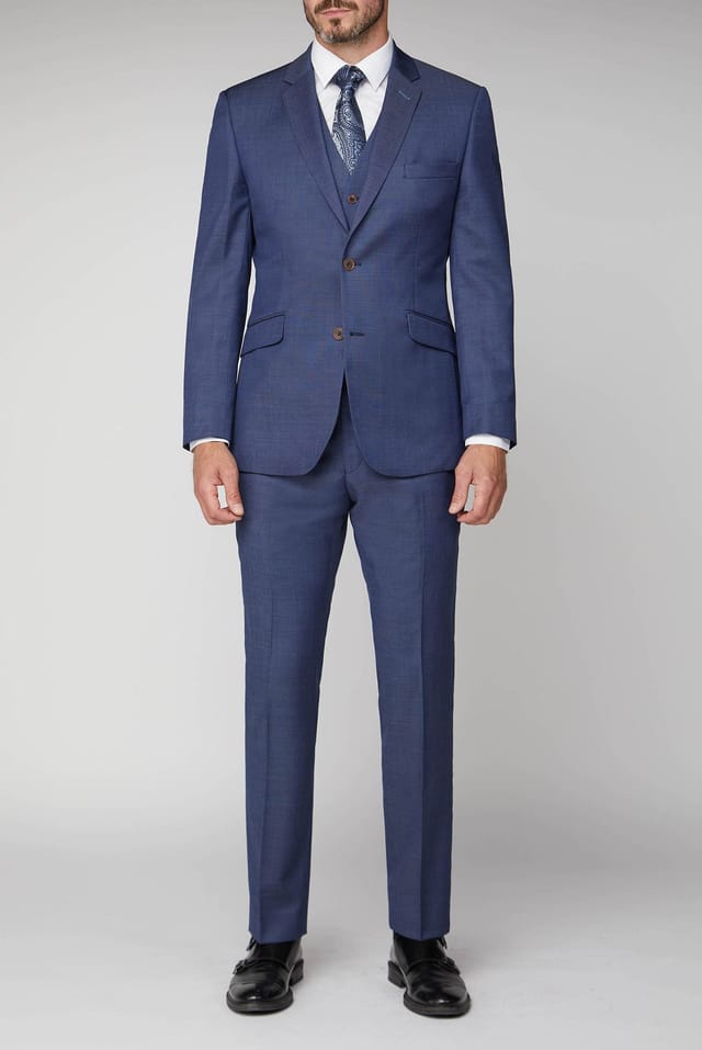 Scott Scott Men's Plain Pindot Jacket in Navy - 2