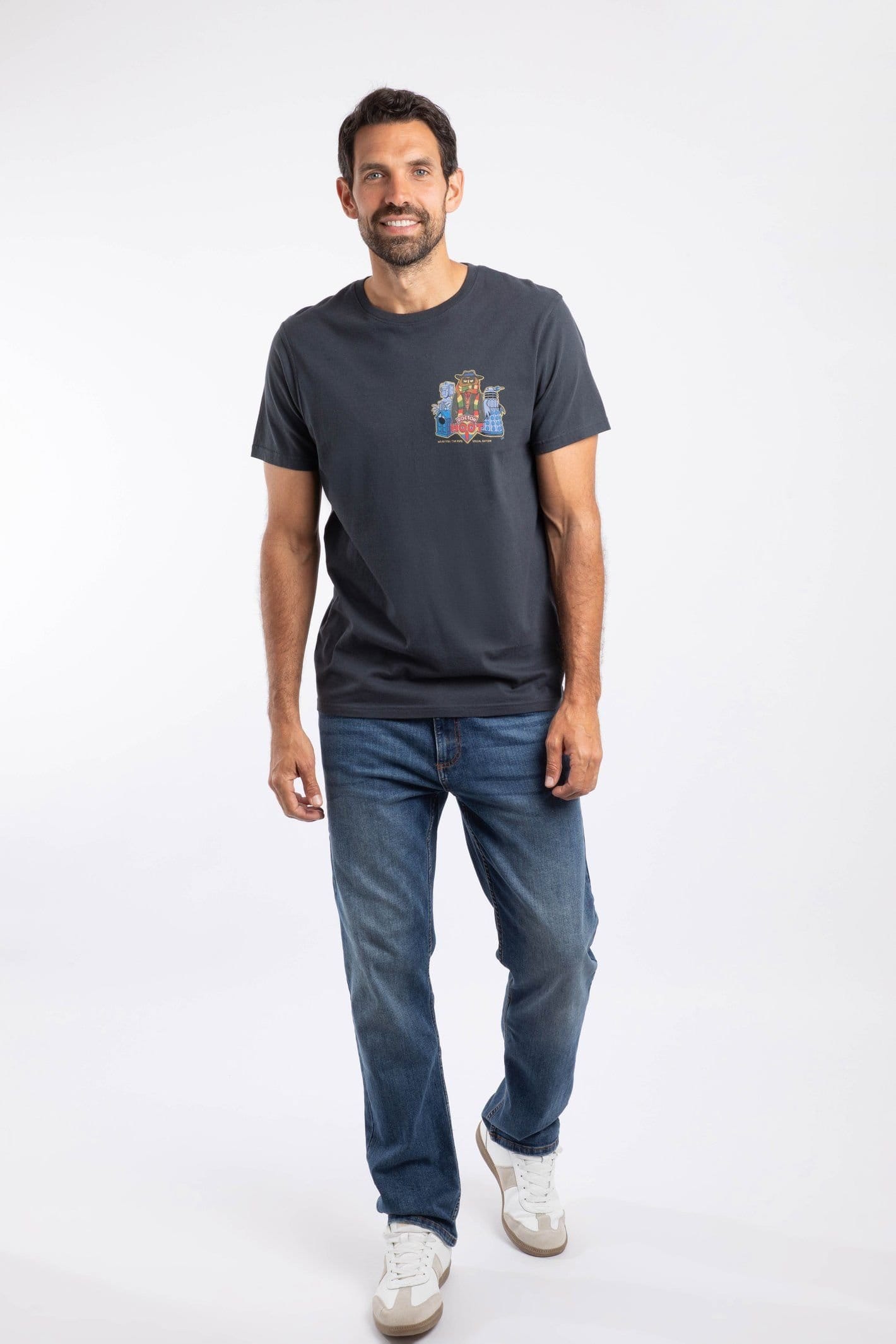 Weird Fish Weird Fish Men's Doctor Hoot Artist T-Shirt in Navy - 4
