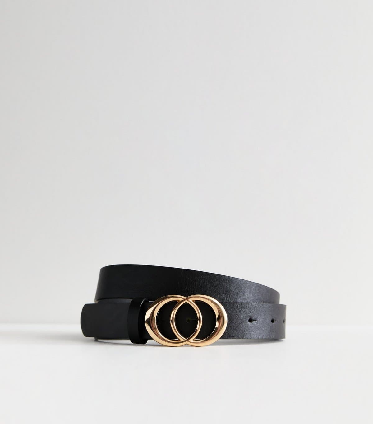 New Look New Look Black Leather-Look Buckle Belt