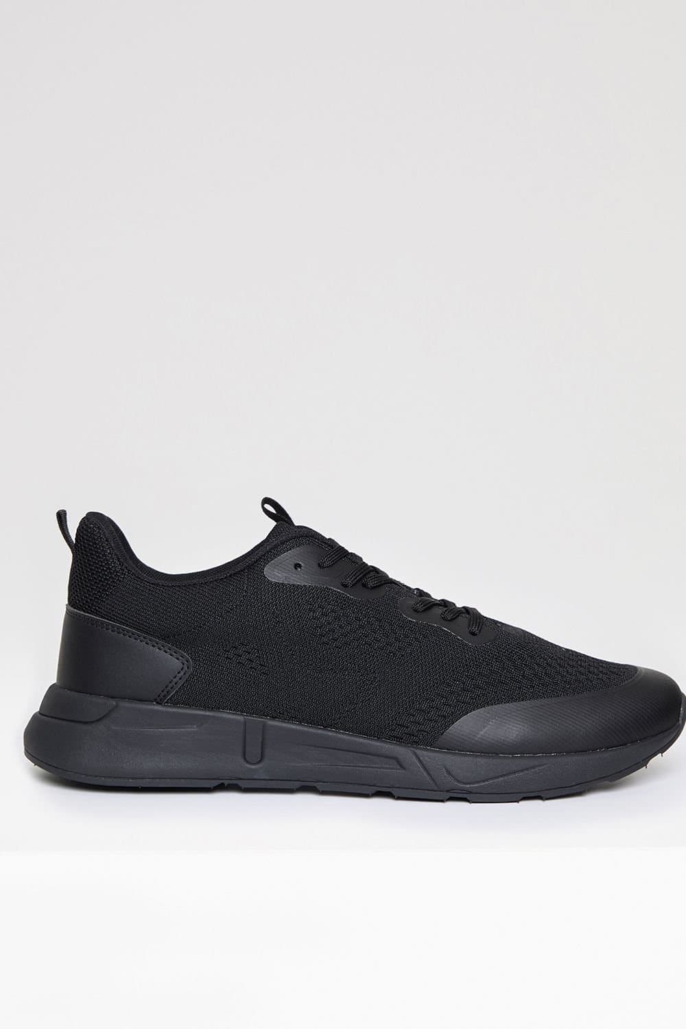 Threadbare Threadbare Men's Textured Slip On Trainers In Jet Black