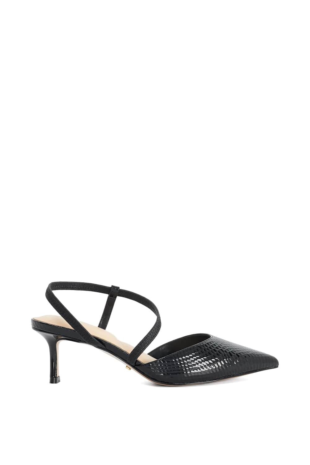 Dune London Dune London Women's Wide Fit 'Charming' Leather Court Shoes in Black