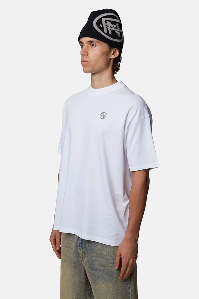 Good For Nothing Good For Nothing Men's Relaxed Monogram Tee in White - 3