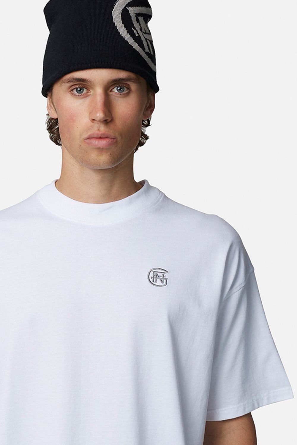 Good For Nothing Good For Nothing Men's Relaxed Monogram Tee in White - 4