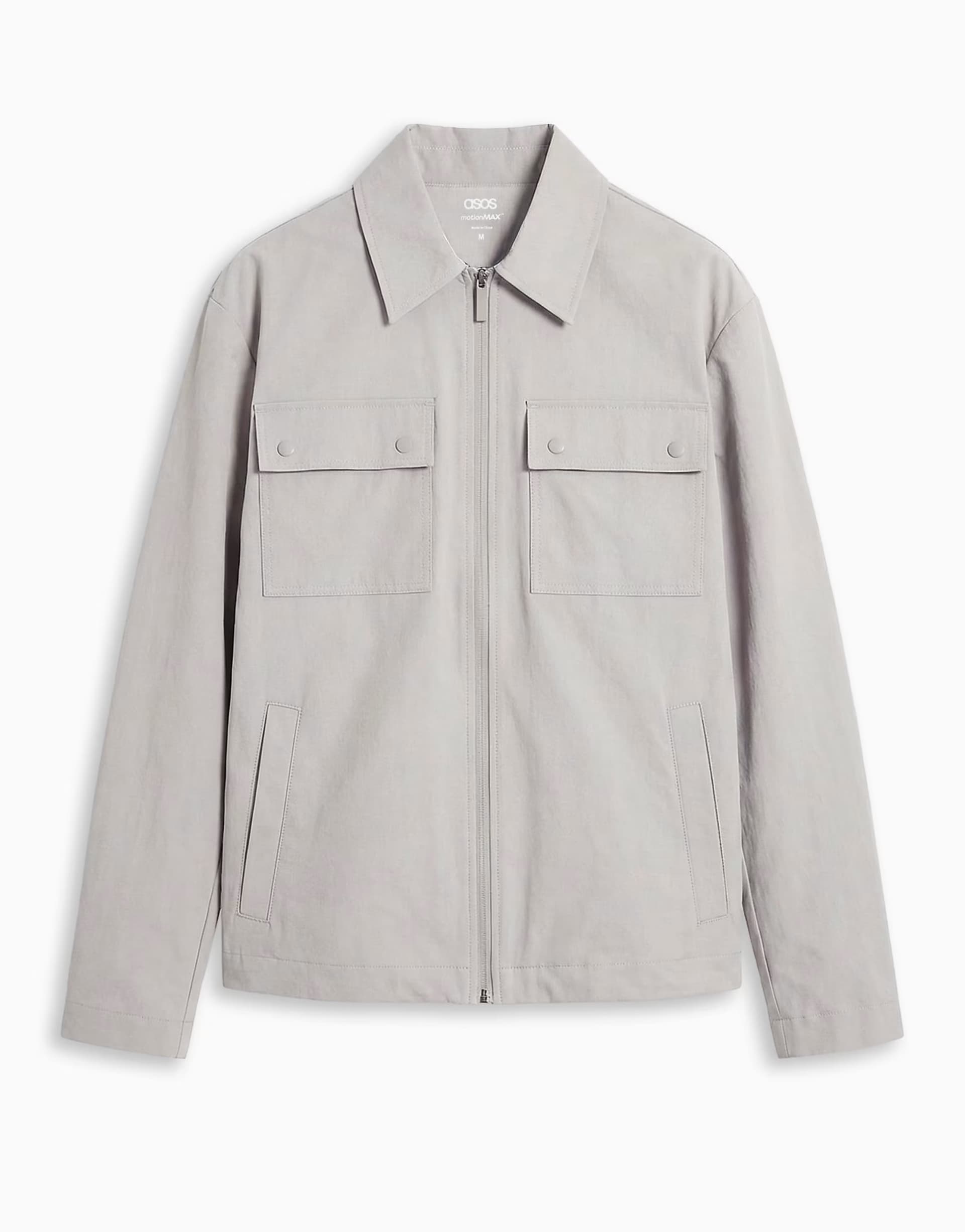 ASOS ASOS DESIGN motionMAX™ co-ord four way stretch shacket in grey