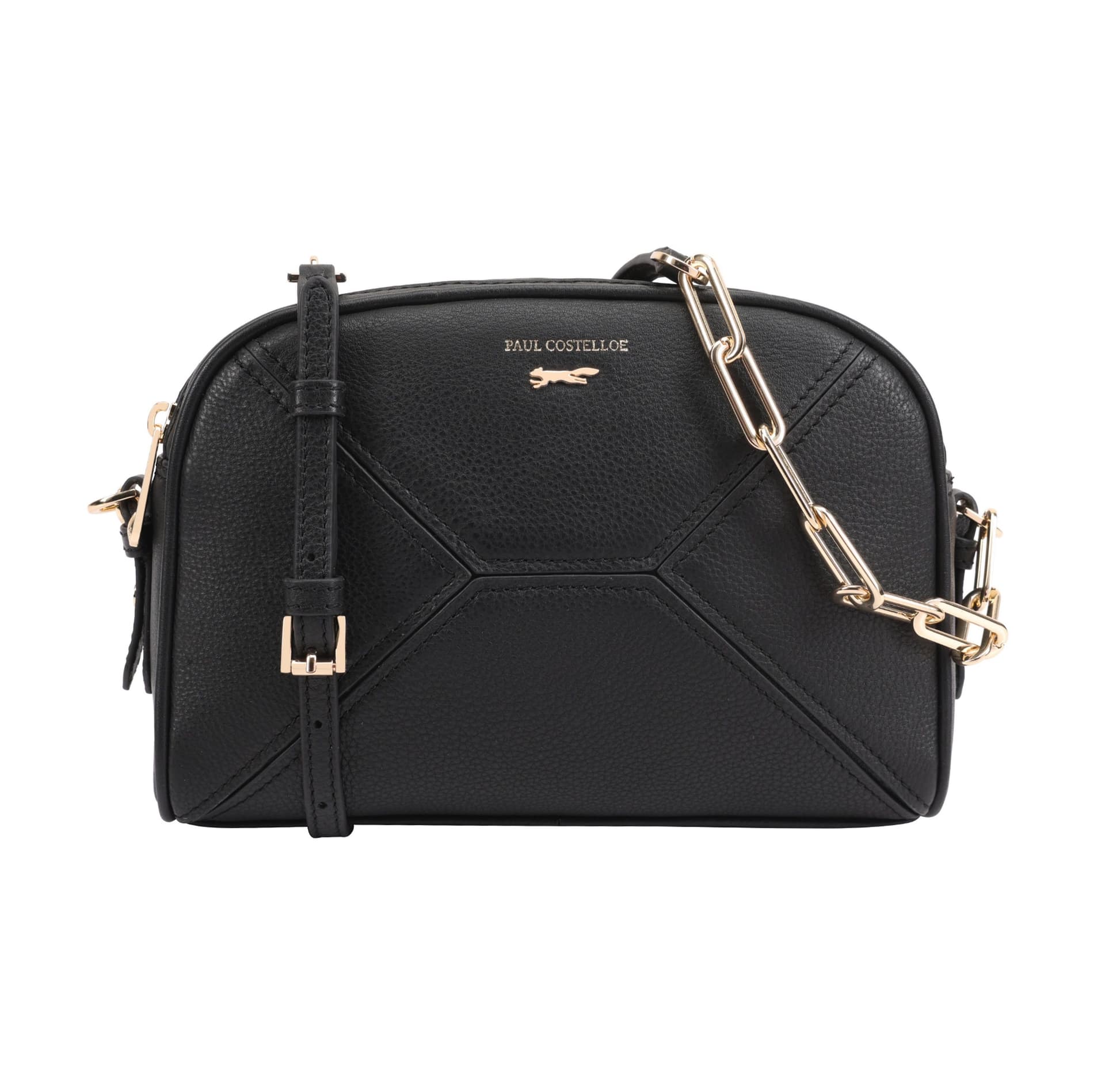Paul Costelloe Paul Costelloe Women's Elias Leather Cross Body Bag in Black