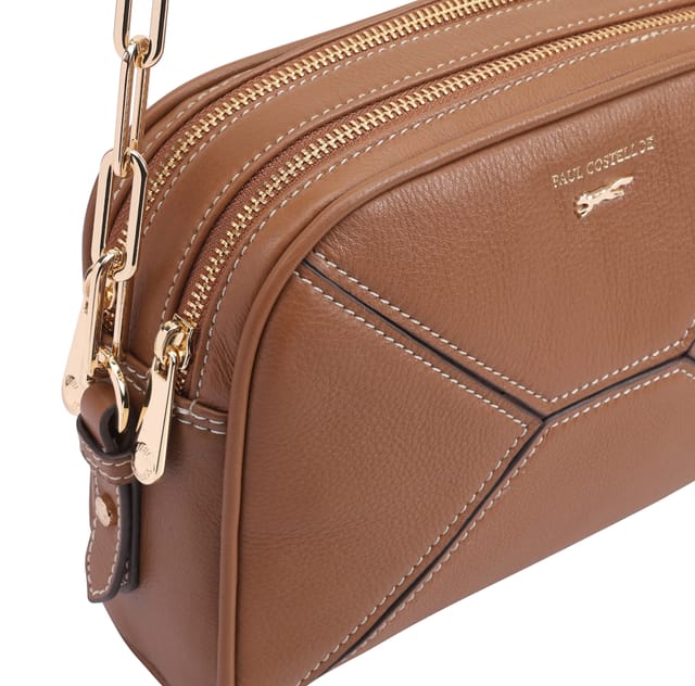 Paul Costelloe Paul Costelloe Women's Elias Leather Cross Body Bag in Black - 3