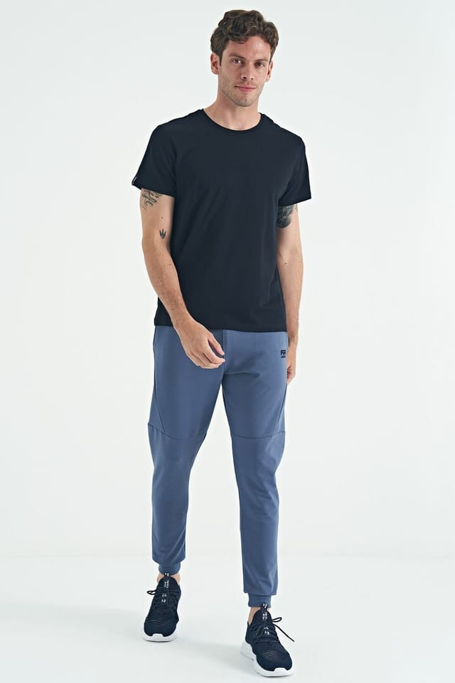 Tommy Life Tommy Life Men's Cotton Elastane Crew Neck T-Shirt in Black - 3