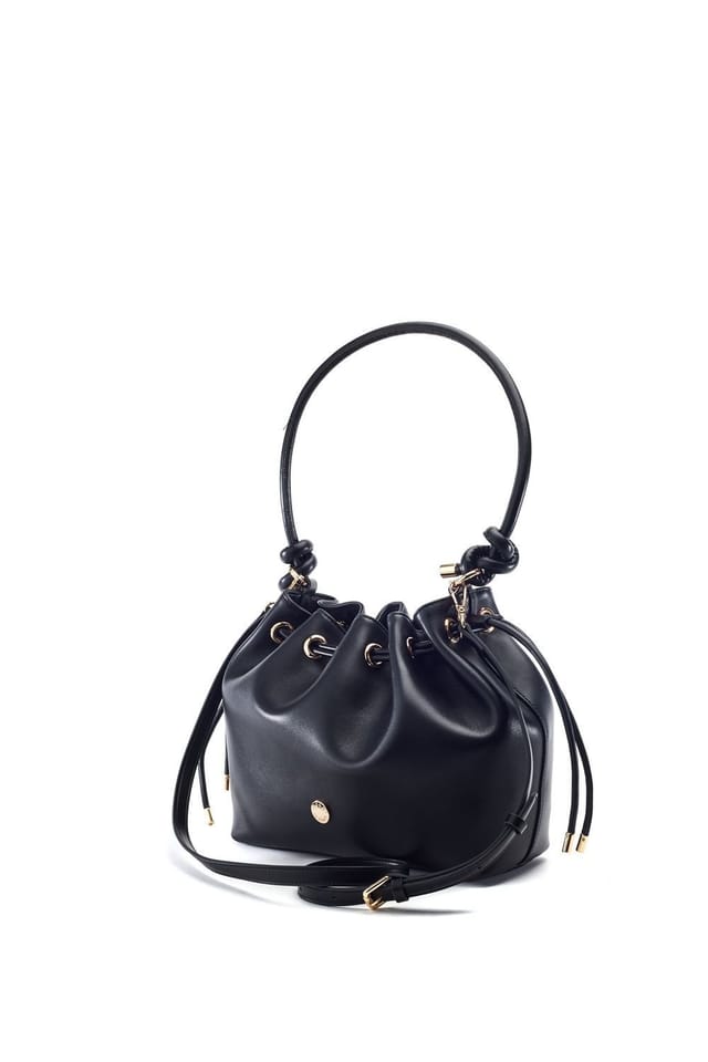 Moda In Pelle Moda In Pelle Women's 'Briela Bag' Leather Shoulder Bag in Black - 2