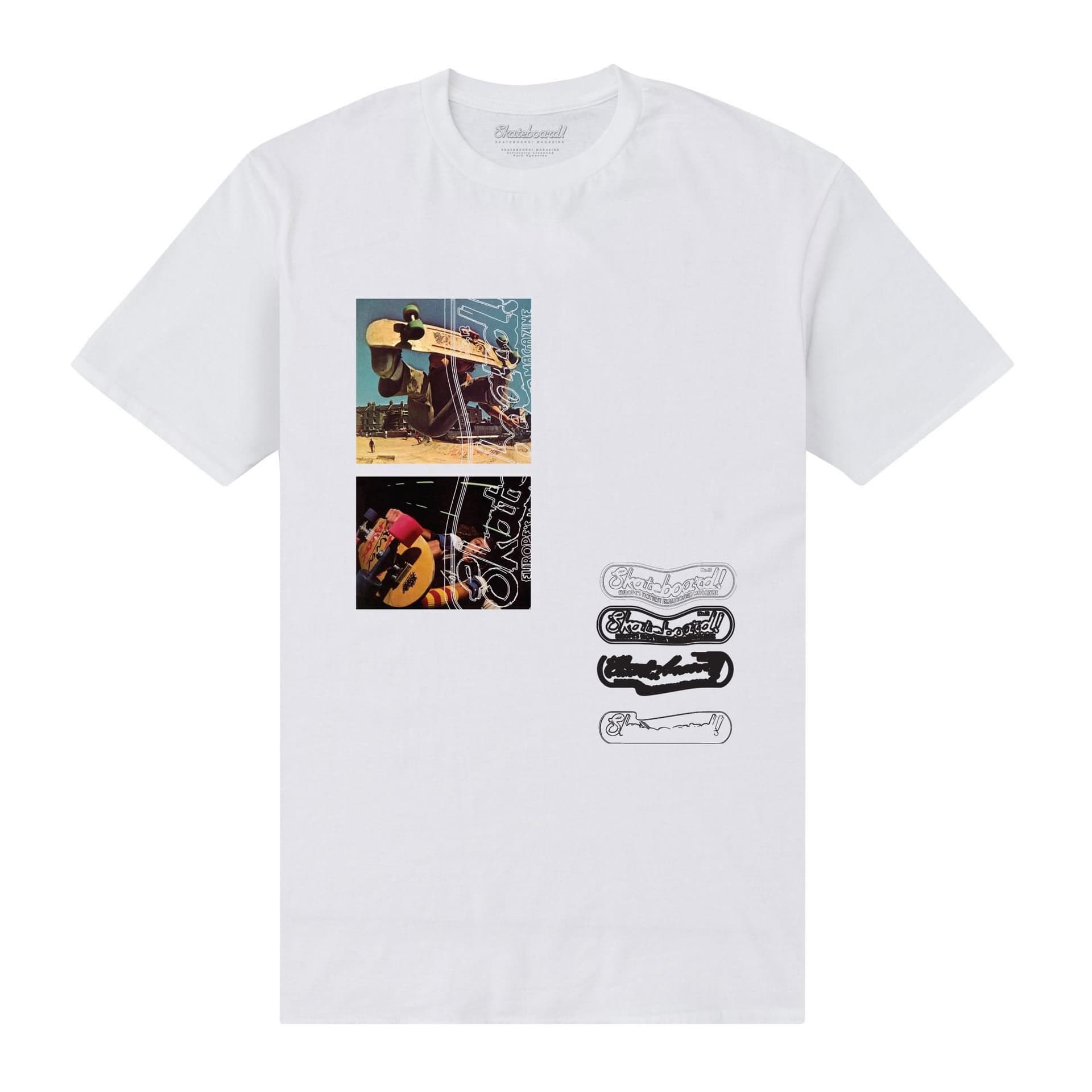 Skateboard! Skateboard! Men's Magazine Photograph T-Shirt in White