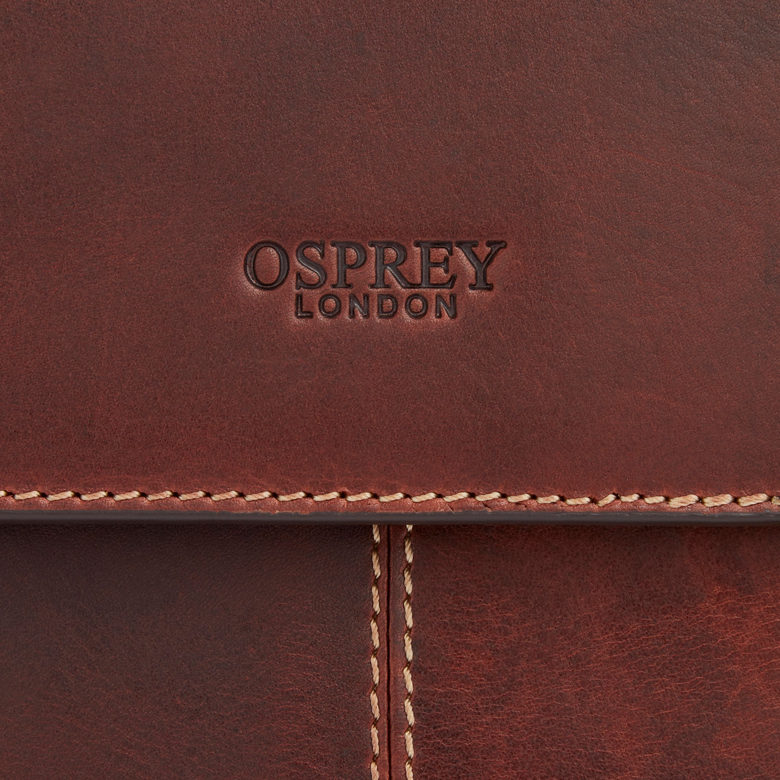 OSPREY LONDON OSPREY LONDON Women's The Narissa Large Leather Crossbody Bag in Brown - 3