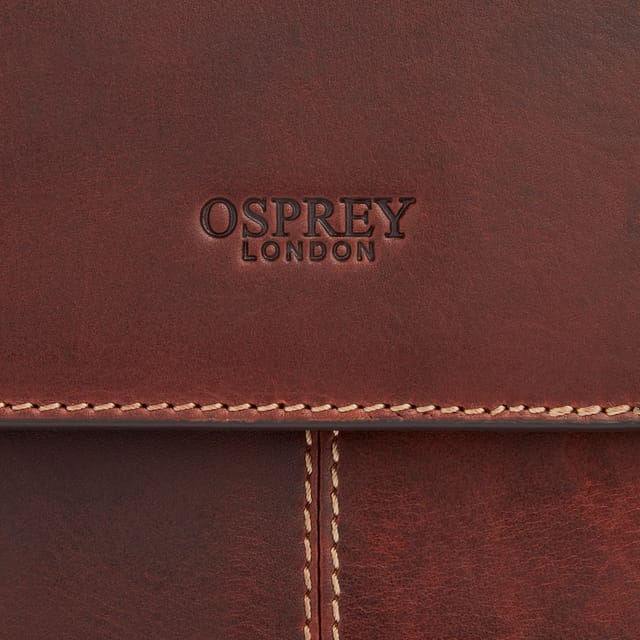 OSPREY LONDON OSPREY LONDON Women's The Narissa Large Leather Crossbody Bag in Brown - 3