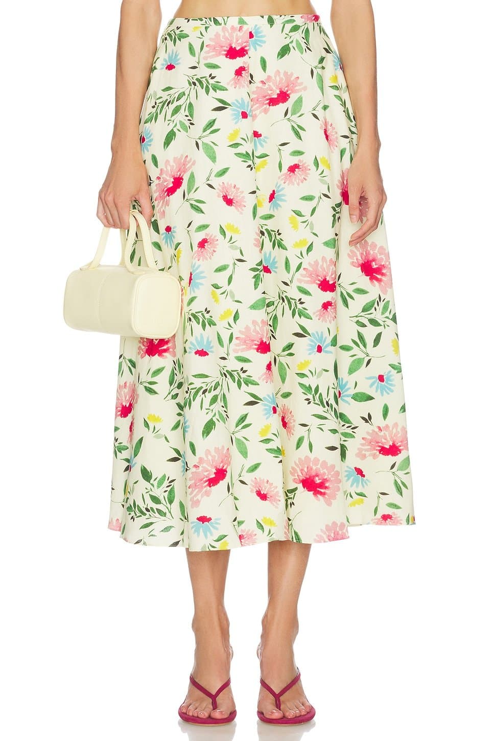 revolve Revolve Myria Skirt in Yellow Pink Floral