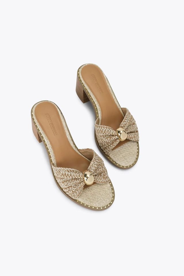 Steve Madden STEVE MADDEN Women's 'Ease Beige Raffia' Heels - 2