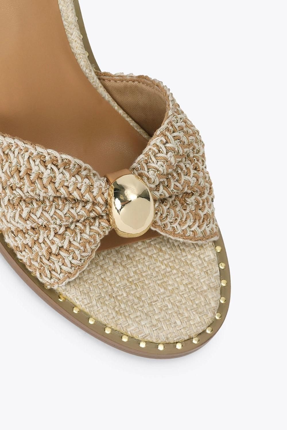 Steve Madden STEVE MADDEN Women's 'Ease Beige Raffia' Heels - 4