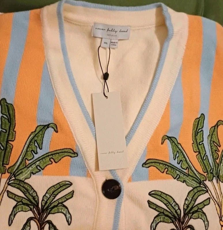 Never Fully Dressed Never Fully Dressed Cream Isla Forest Embroidered Cardigan RRP £149 - size XXL (18/20/22)