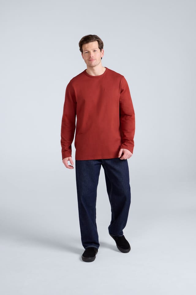 Animal Animal Men's 'Otis' Comfortable Lightweight Top Casual Long Sleeve Outdoor T-Shirt in Terracotta - 2