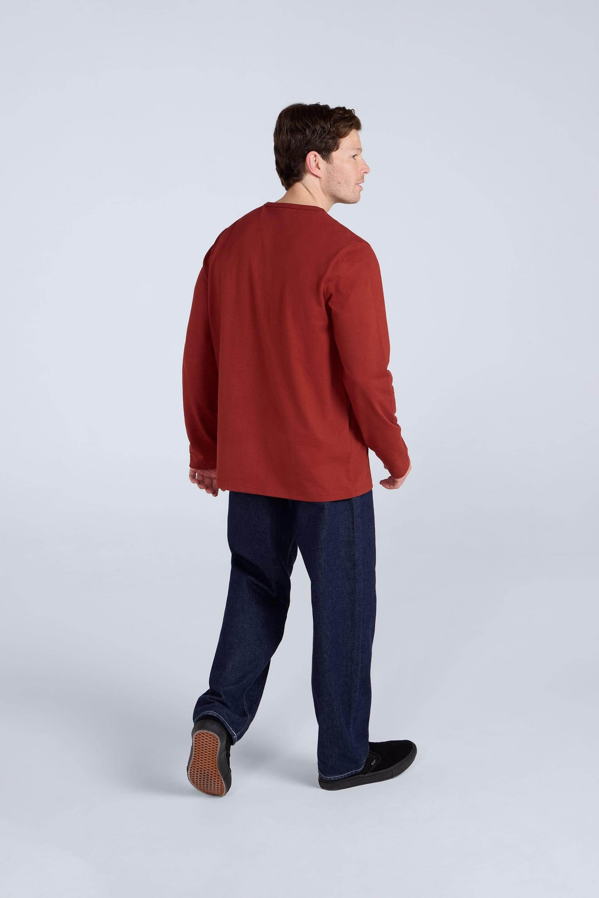 Animal Animal Men's 'Otis' Comfortable Lightweight Top Casual Long Sleeve Outdoor T-Shirt in Terracotta - 4