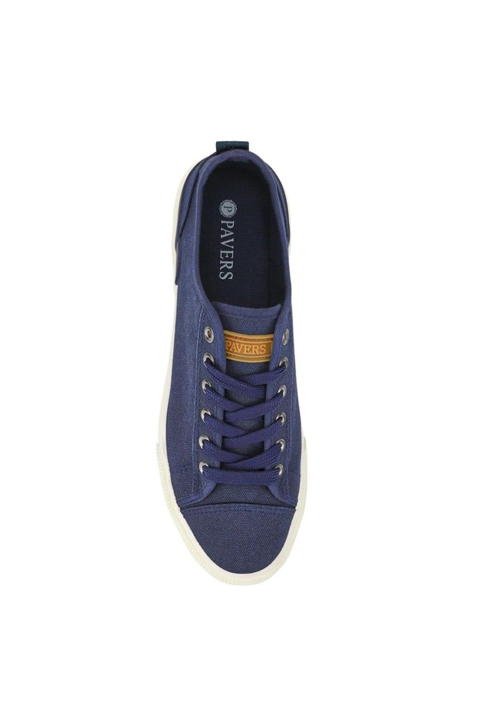 Pavers Pavers Men's Casual Lace-Up Trainers in Navy - 4