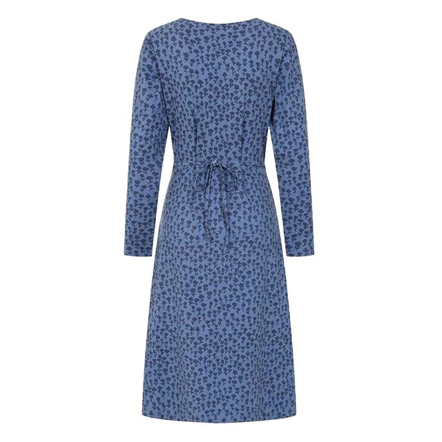 Lazy Jacks Lazy Jacks Women's Long-Sleeved Midi Dress in Blue - 2