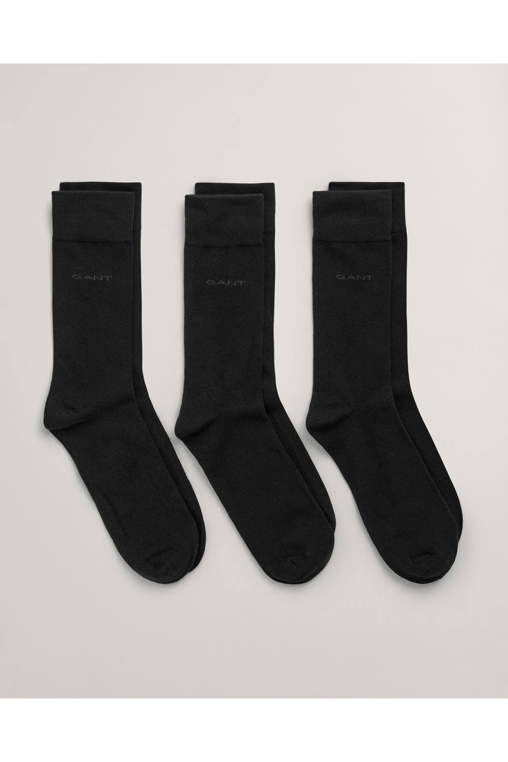 Gant Gant Men's Soft Cotton 3 Pack Sock Black - 2