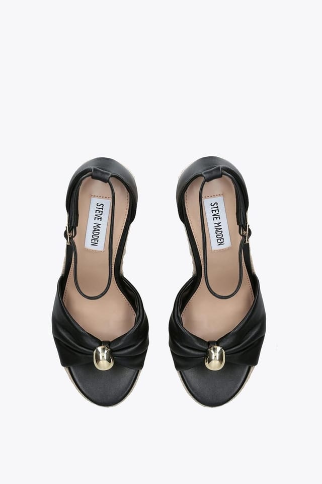 Steve Madden STEVE MADDEN Women's 'Taliya Black' Leather Sandals in Black - 2