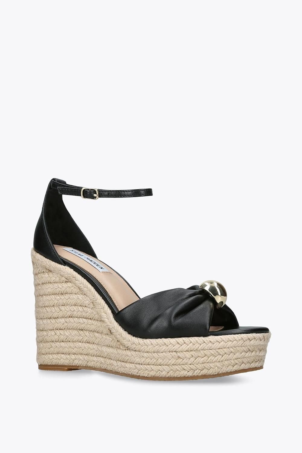 Steve Madden STEVE MADDEN Women's 'Taliya Black' Leather Sandals in Black - 4