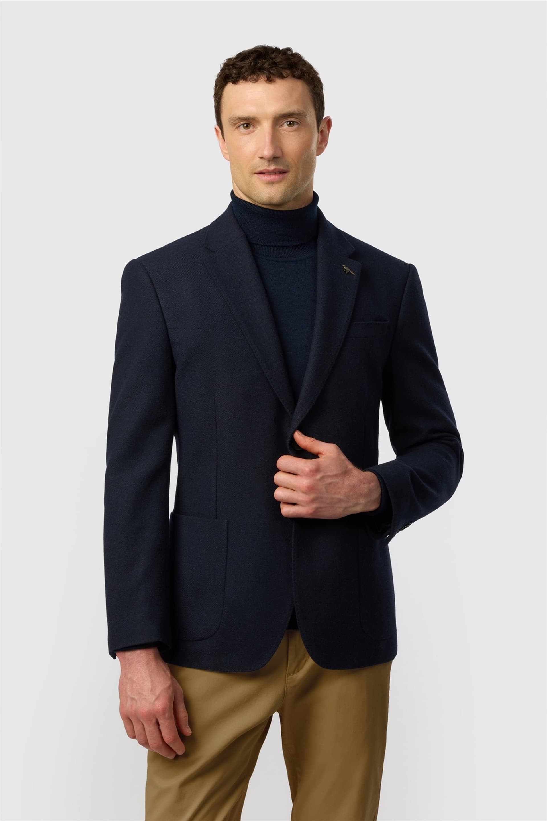 Ted Baker Ted Baker Men's Single Breasted Two Button Tailored Suit Jacket in Navy