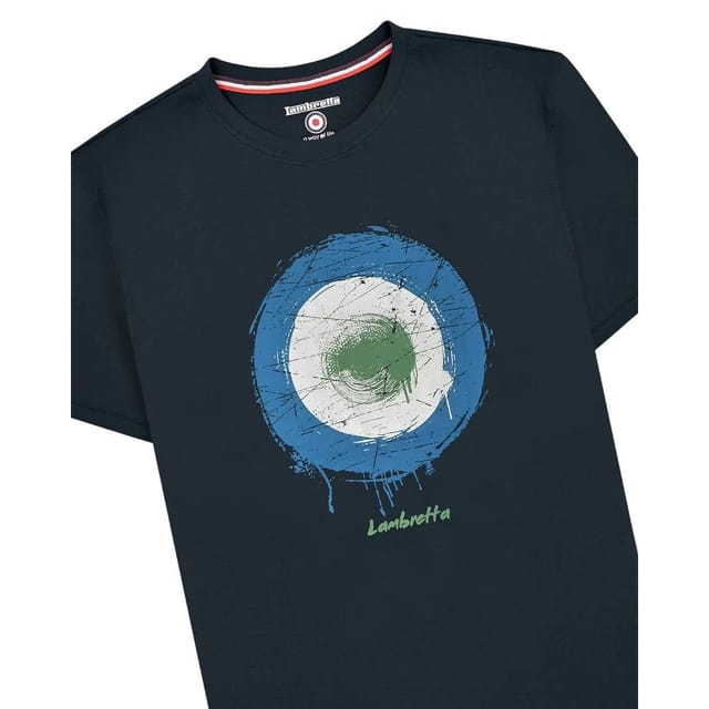 Lambretta Lambretta Men's Spray Logo T-Shirt in Navy - 3