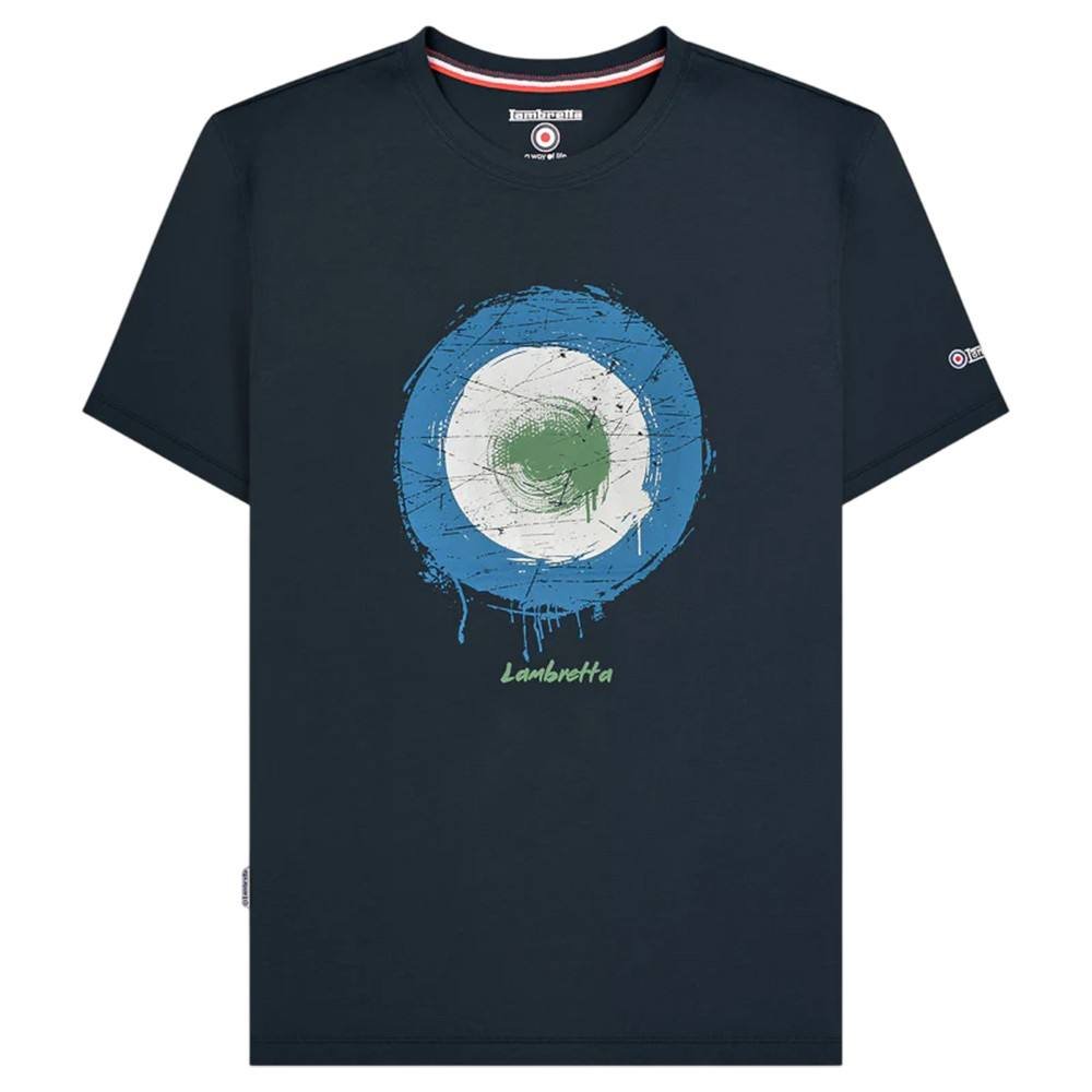 Lambretta Lambretta Men's Spray Logo T-Shirt in Navy - 4