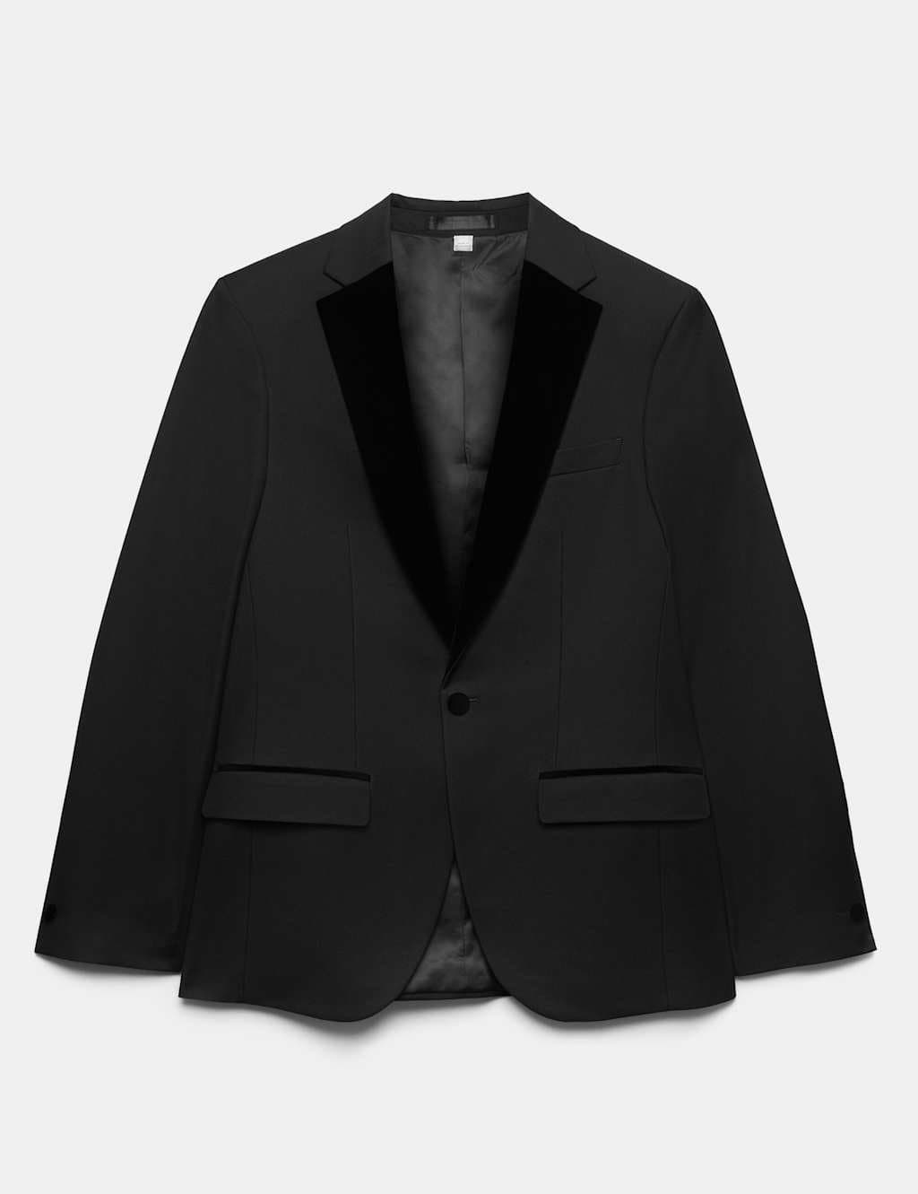 Marks & Spencer M&S Slim Fit Ultimate Velvet Lapel Tuxedo Jacket Black
