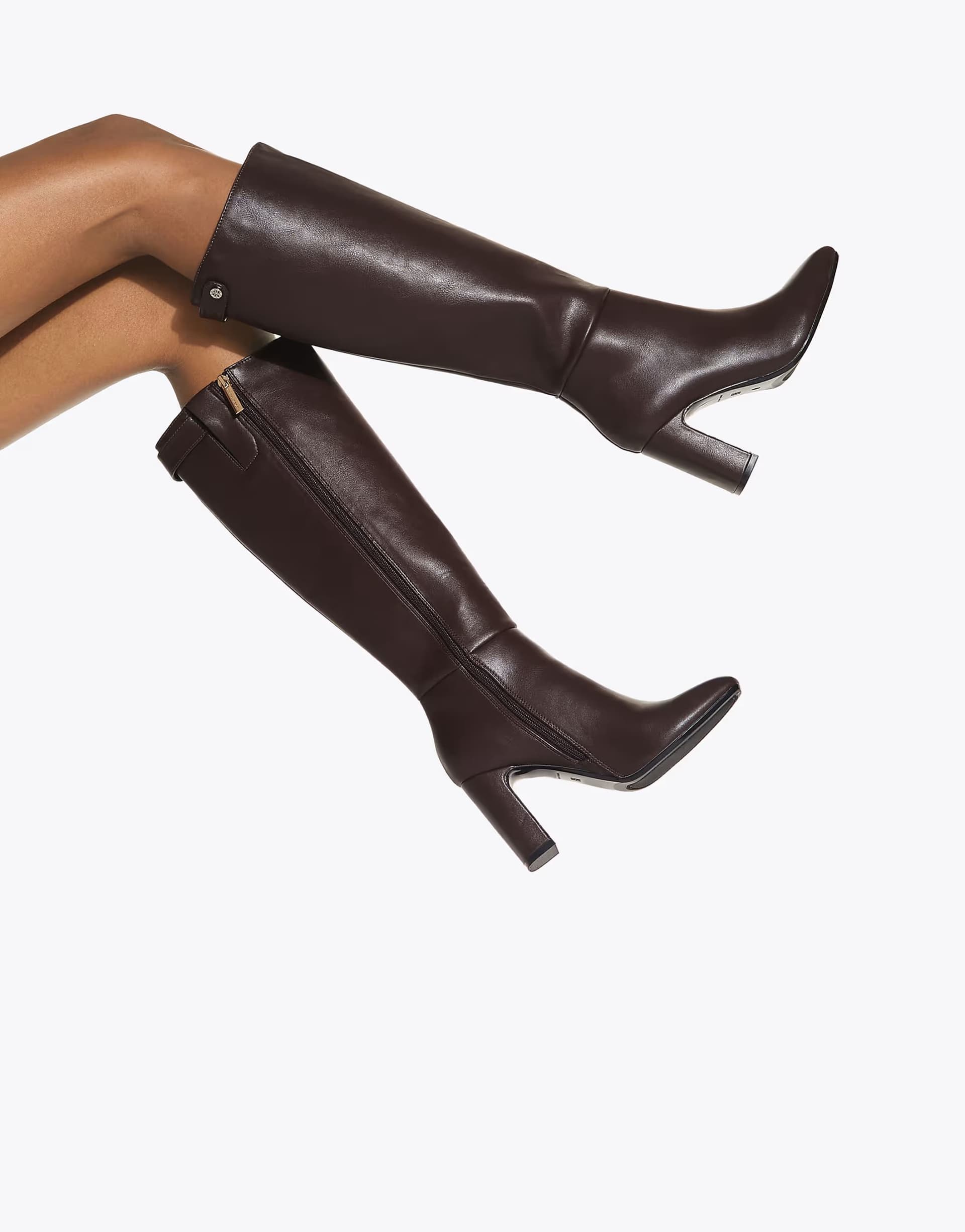 ASOS KG Kurt Geiger Trix knee boots in dark brown
