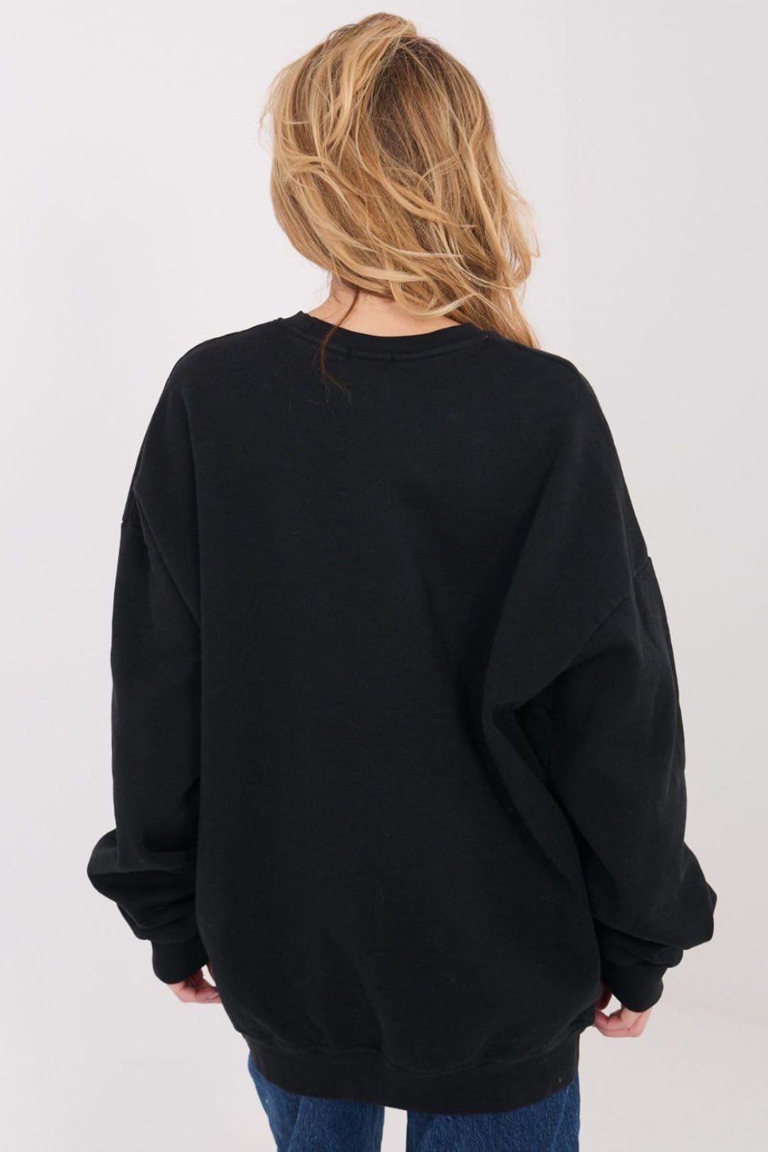 Love Lace Love Lace Women's Lined Cotton Elastane Casual Sweatshirt in Black - 4