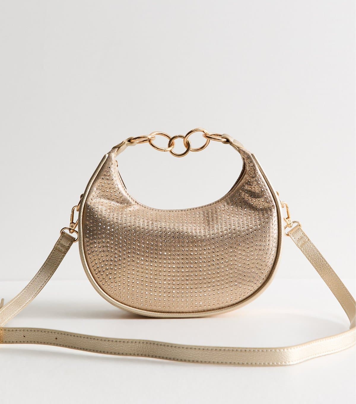 New Look Gold Embellished Chain Handle Grab Bag New Look