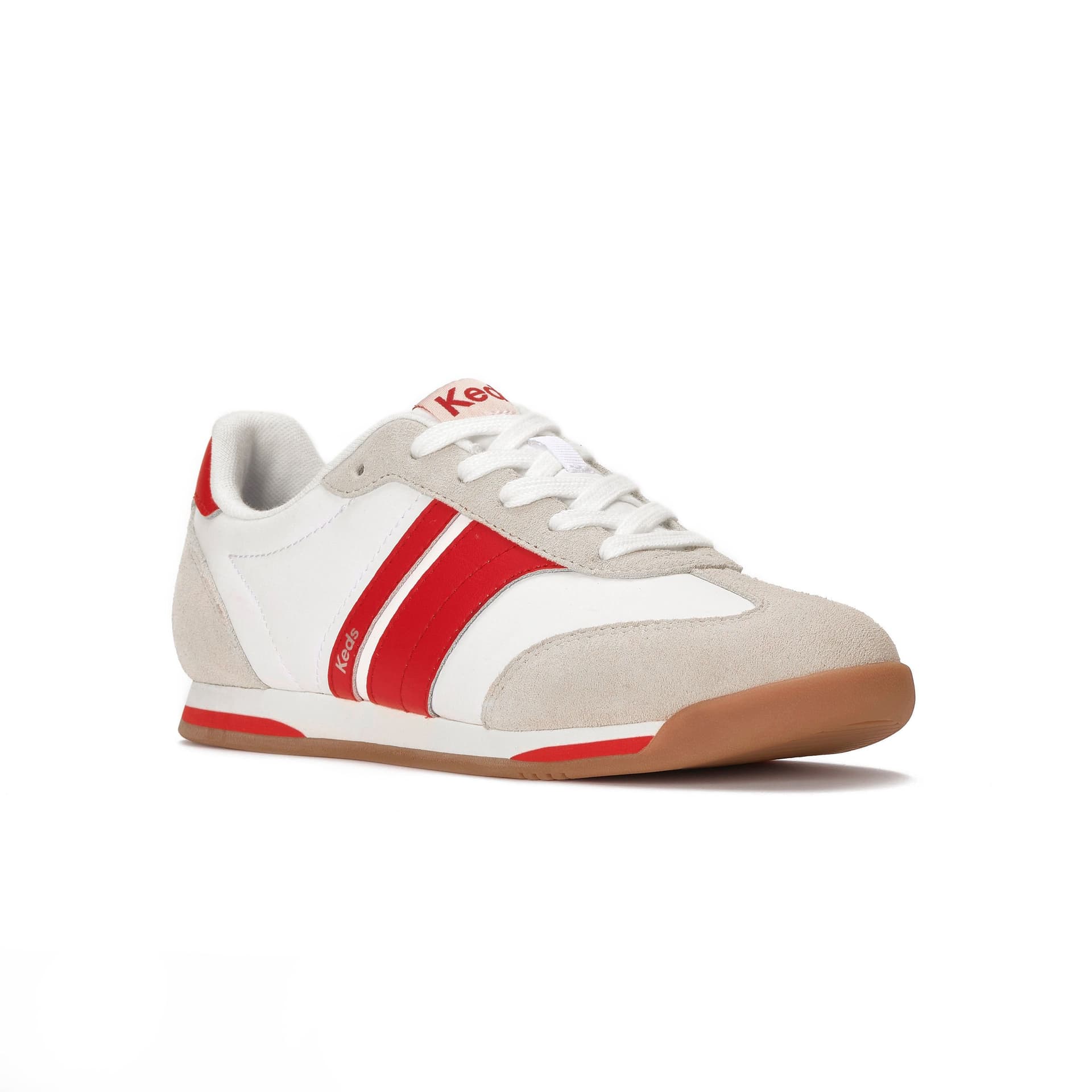 keds Keds Women's Revival Nylon Suede Leather Sneaker in White