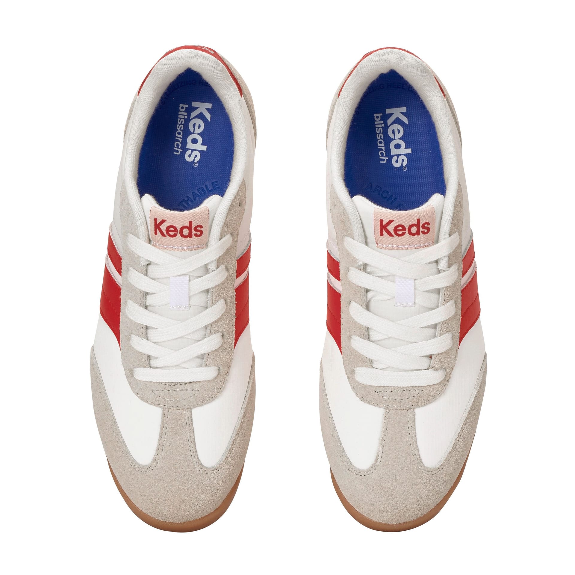 keds Keds Women's Revival Nylon Suede Leather Sneaker in White - 4