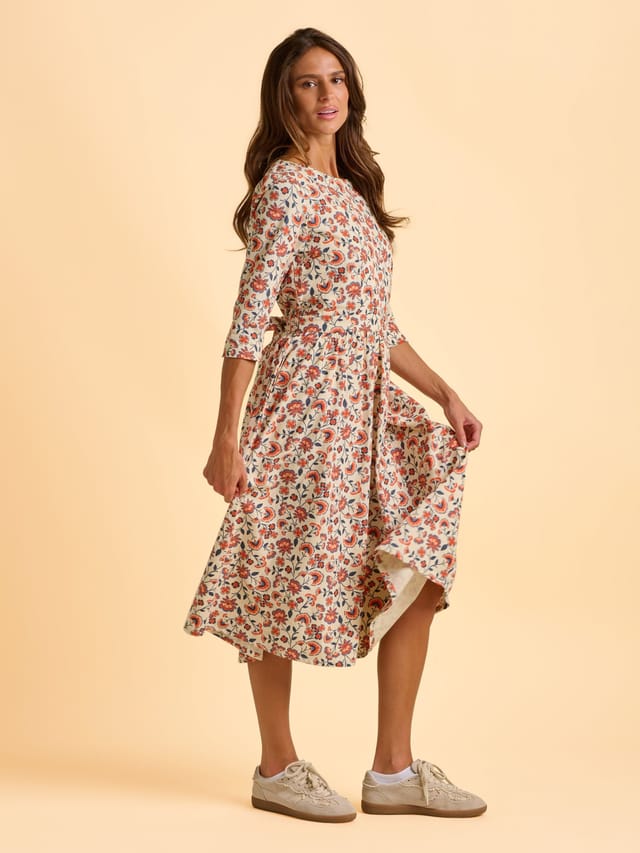 Brakeburn Brakeburn Women's Beech Dress in Cream - 3