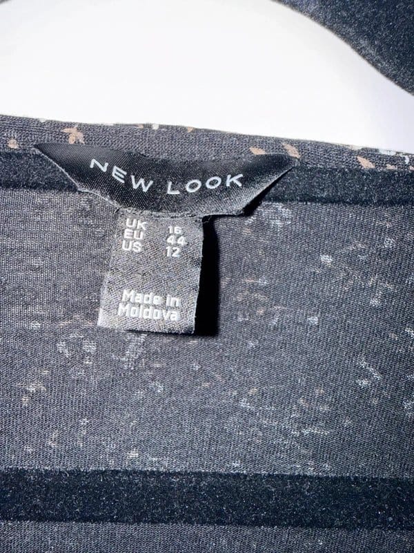 New Look Black Floral Lace Dress - Size 16