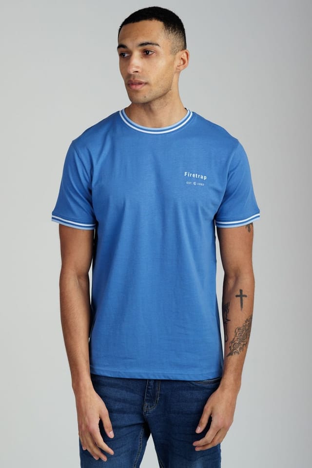 Firetrap Firetrap Men's 4 Pack Regular Fit Cotton Crew T-Shirts - 3