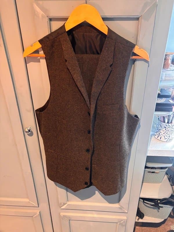 rudie london Men’s brown 3 piece tweed suit