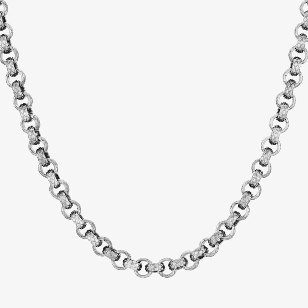 Bourne and Wilde Bourne and Wilde Men's Belcher Link Chain Necklace OSN-274S in Silver - 1