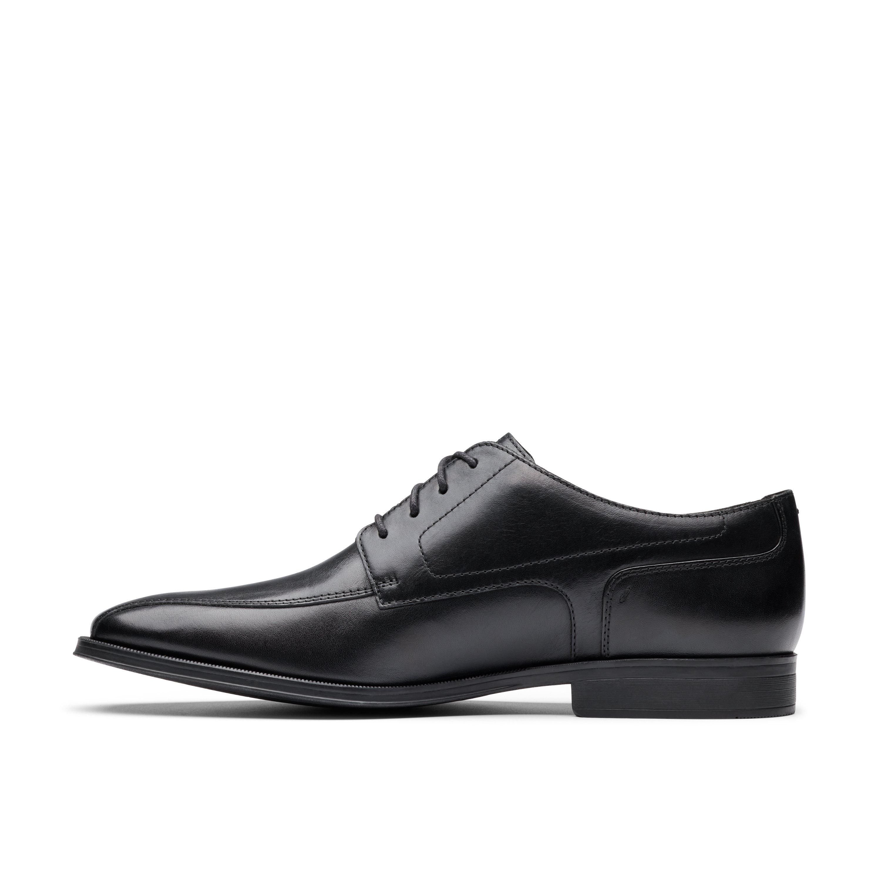 Clarks Clarks Men's Paulton Over Black Leather Oxford Shoes, Lace Up - 2