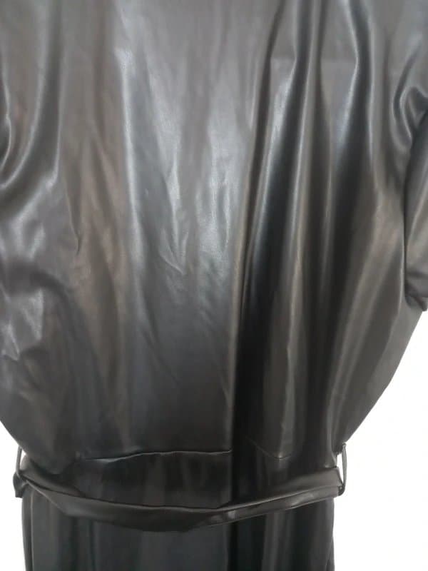 New Look Black faux leather dress. Size 16.